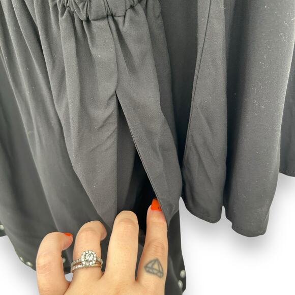 NWT BAR III Black Tell Me About It Stud Swimsuit Cover Up Romper Large Punk Emo - Picture 10 of 13